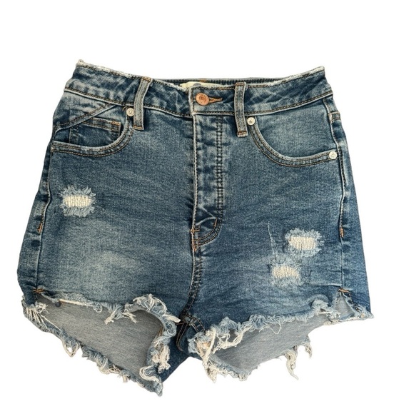 Free People High Rise Curvy Fit Cutoff Shorts - Picture 1 of 8